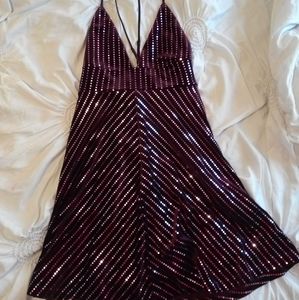 Purple sequined dress
